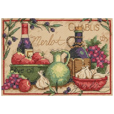 Mediterranean Flavors by Dimensions Designer Susan Winget Mini Counted Cross Stitch Kit