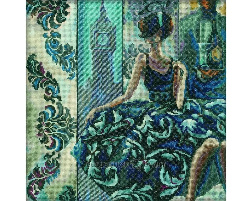 Time for reflection by RTO. Сounted Cross Stitch Kit DMC floss