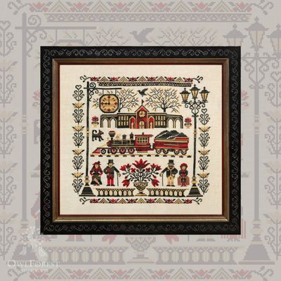 At the Railway Station by Owl Forest Embroidery. Embroidery cross stitch kit 2022