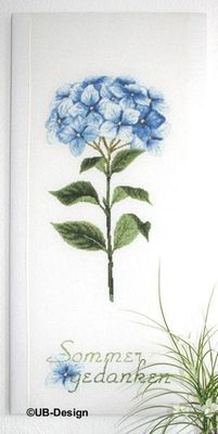 Hortensienstiel Blau (Hydrangea stem blue) by UB-Design (Germany) Counted cross-stitch pattern