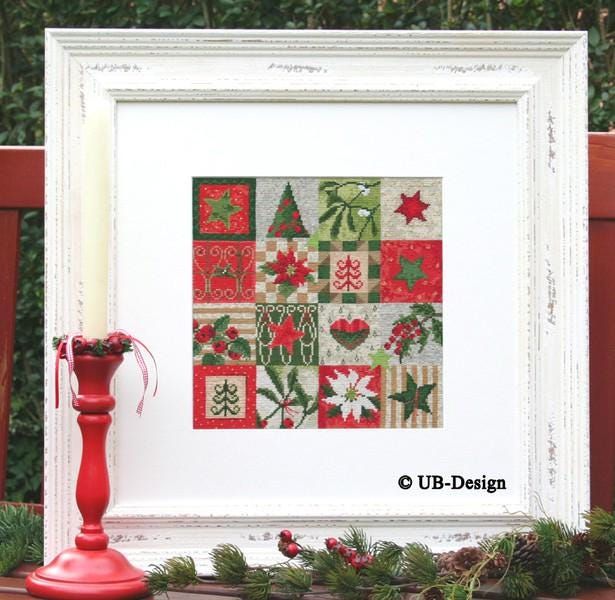Weihnachtspatchwork (Christmas patchwork) by UB-Design (Germany) Counted cross-stitch pattern