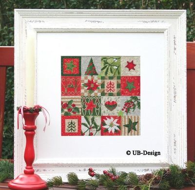 Weihnachtspatchwork (Christmas patchwork) by UB-Design (Germany) Counted cross-stitch pattern