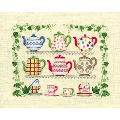 Tea Collection by Le Bonheur des Dames. Kitchen Collection. Counted cross stitch kit