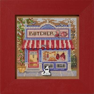 Butcher Shop by Mill Hill - Main Street 2025 Spring Series Buttons and Beads Beautiful Spring beaded cross stitch embroidery design