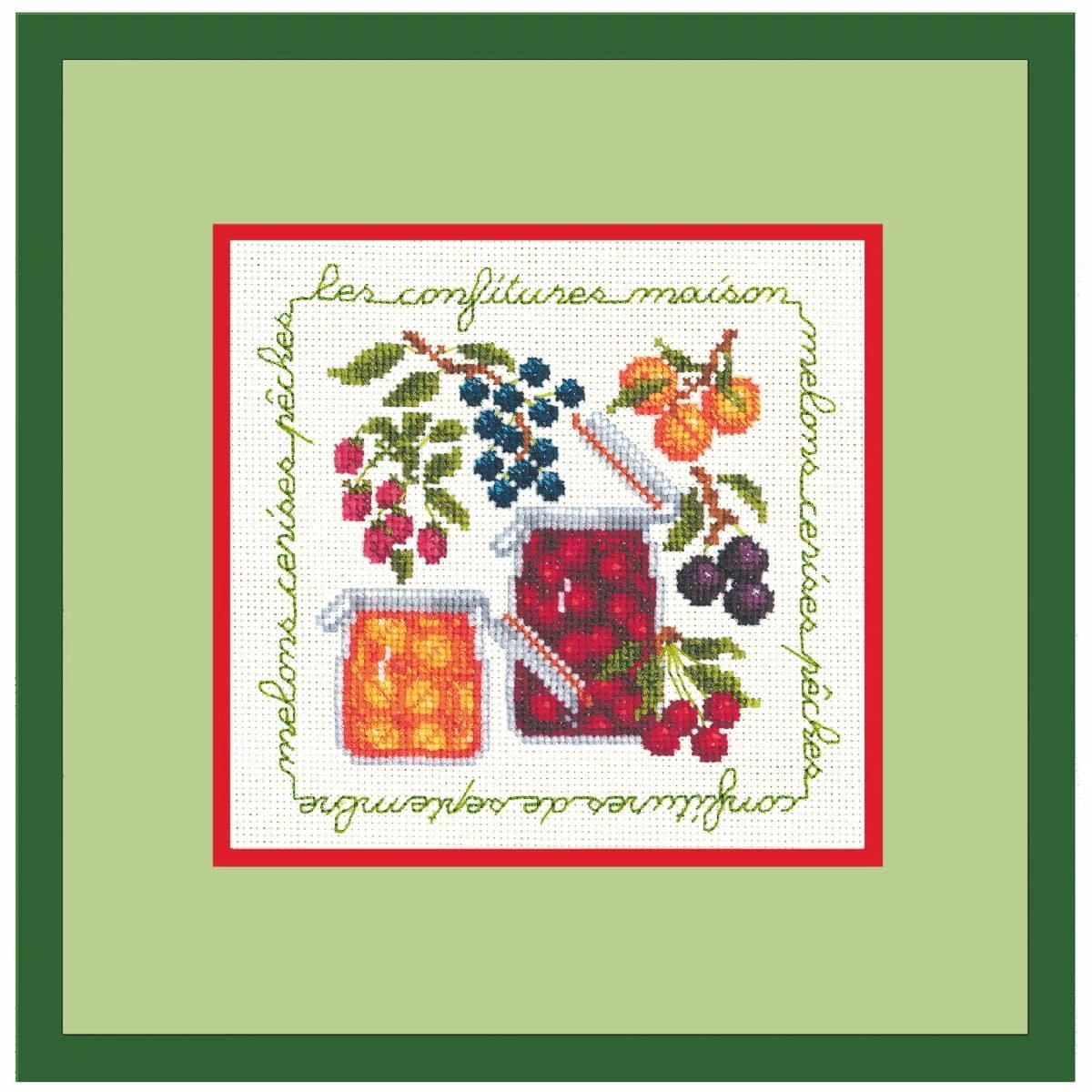Homemade Jams by Le Bonheur des Dames Fruits &amp; Jams Collection Counted cross stitch kit