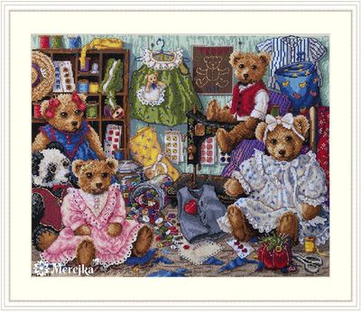 Teddy Bear Wear by Merejka counted cross stitch kit