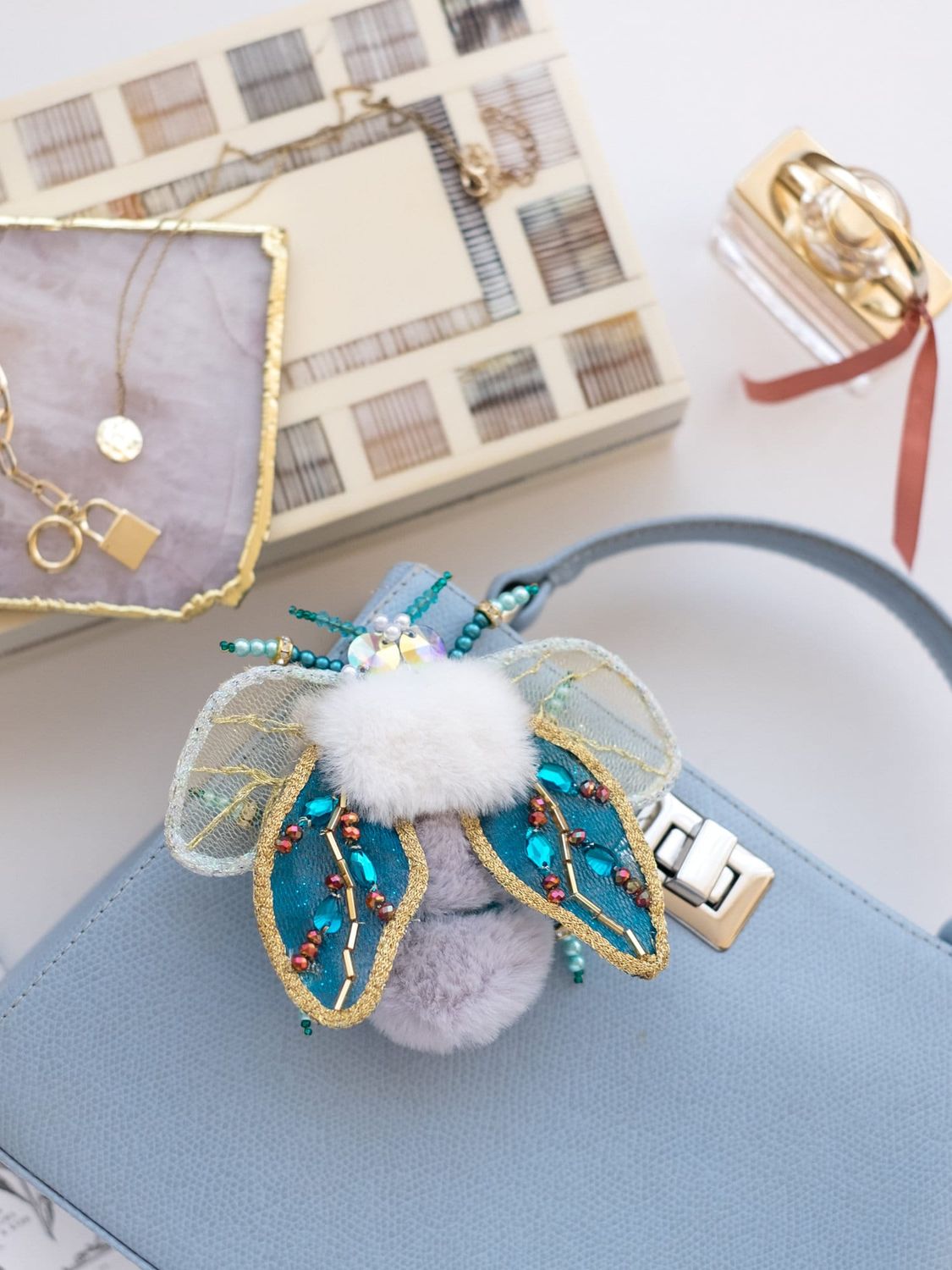 Plush fairy tale by Abris Art Decoration Brooches (jewelry) with beads. Bead Embroidery Kit