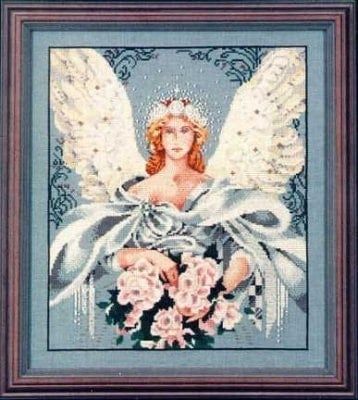 Millennium Angel by Mirabilia Designs 1997 designer Nora Corbett Counted cross stitch pattern, Bead Set