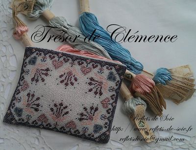 Trésor de Clémence (Clémence&#39;s treasure) by Reflets de Soie Beaded mini-kit Release November 2012
