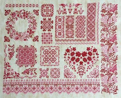 Sampler d&#39;Olga by Reflets de Soie 2018 Counted cross stitch pattern