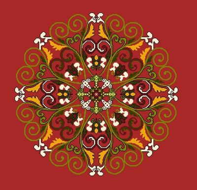 Christmas Mandala by Isabelle Haccourt Vautier 2023 Printed cross stich pattern