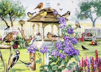 Bird table by LETISTITCH Counted cross stitch kit