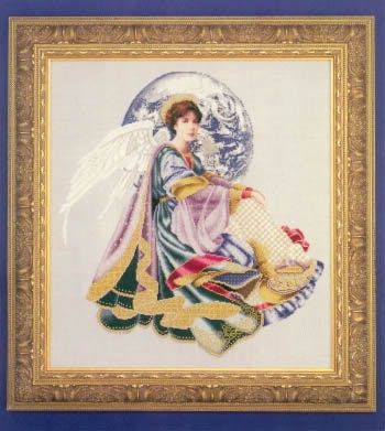 World Peace Angel by Lavender &amp; Lace. Designer Marilyn Leavitt-Imblum. Angel collection Cross stitch pattern LL51