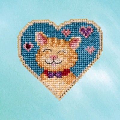 Kitty Love by Mill Hill 2023. Seasonal Ornament Spring Bouquet Collection Counted Glass Bead kit with Treasure. Be ready for the Spring!