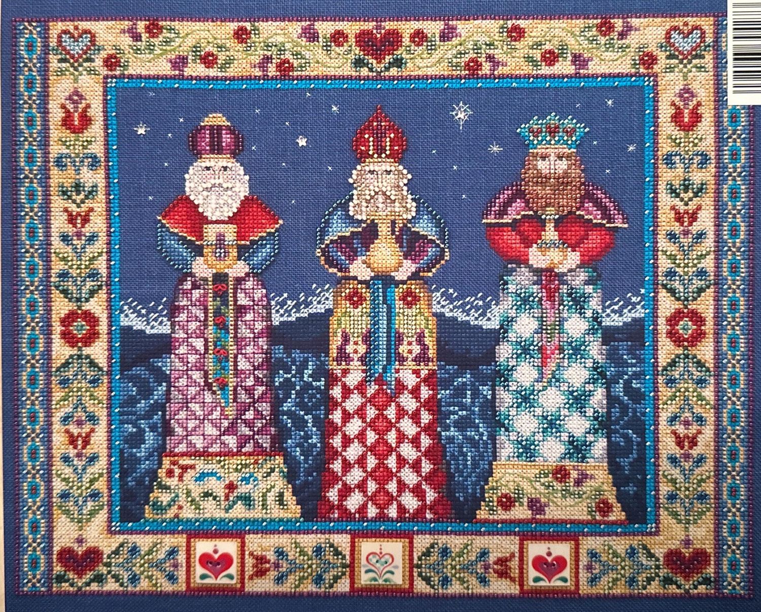 Three Kings by Mill Hill 2009 Designer Jim Shore Publications Printed pattern/beading embroidery kit