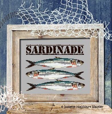 Sardinade Party by Isabelle Haccourt Vautier Collection Oleron by ISA Printed cross stich pattern