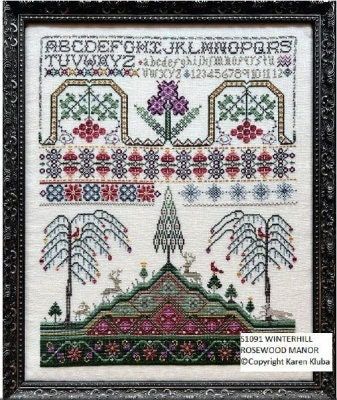 Winterhill by Rosewood Manor Design. Primitive printed pattern for embroidery 2022