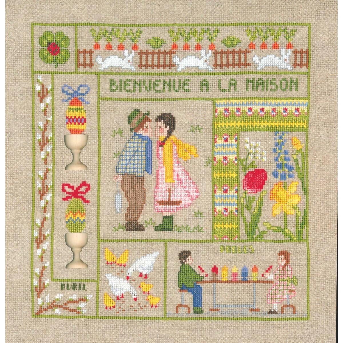 Welcome April by Le Bonheur des Dames Season Collection Counted cross stitch kit