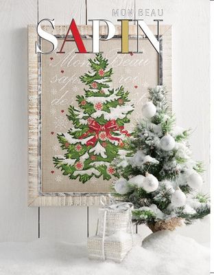 Mon Beau Sapin (My beautiful Christmas tree) by Isabelle Haccourt Vautier. Printed cross stich pattern