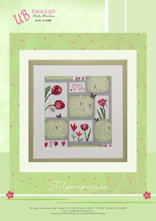 Tulpenpoesie (Tulip poetry) by UB-Design (Germany) Counted cross-stitch pattern