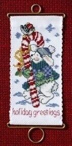 Holiday Greetings Bunny by Mill Hill. Holiday Greetings Collection Treasured stitching Band Kits 2006