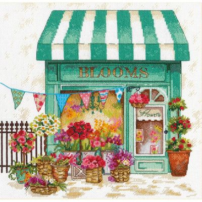 Blooms Flower Shop by Dimensions Designer Kathryn White Lord Counted Cross Stitch Kit