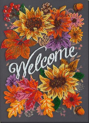 Welcoming autumn by Abris Art Deco Scenes Collection. Bead Embroidery Kit