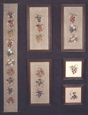 Garden Berries - Bellpull by Told in a Garden. Designer Marilyn Leavitt-Imblum Counted cross stitch pattern