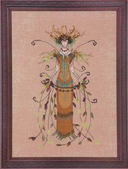The Willow Queen by Nora Corbett 2015 The Black Forest Pixies Series Counted cross stitch pattern, Embellishment pack