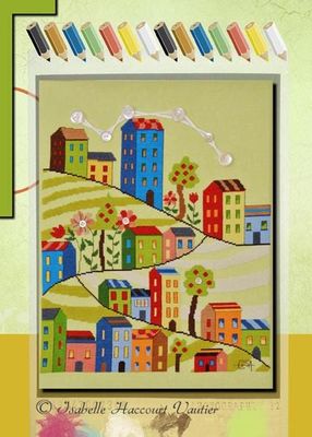 A la grande ville (The big city) by Isabelle Haccourt Vautier Collection Colorisa Printed cross stich pattern