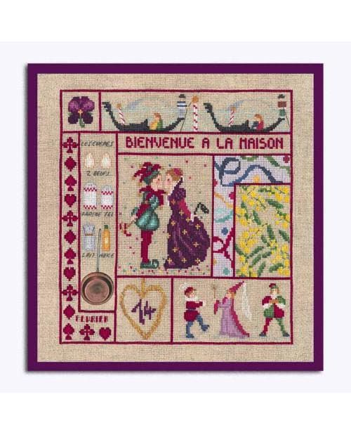 Welcome February by Le Bonheur des Dames Season Collection Counted cross stitch kit