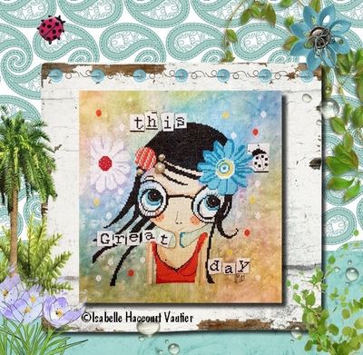 Un si beau jour (A beautiful day) by Isabelle Haccourt Vautier Miss Tarlatane et Collection Printed cross stich pattern