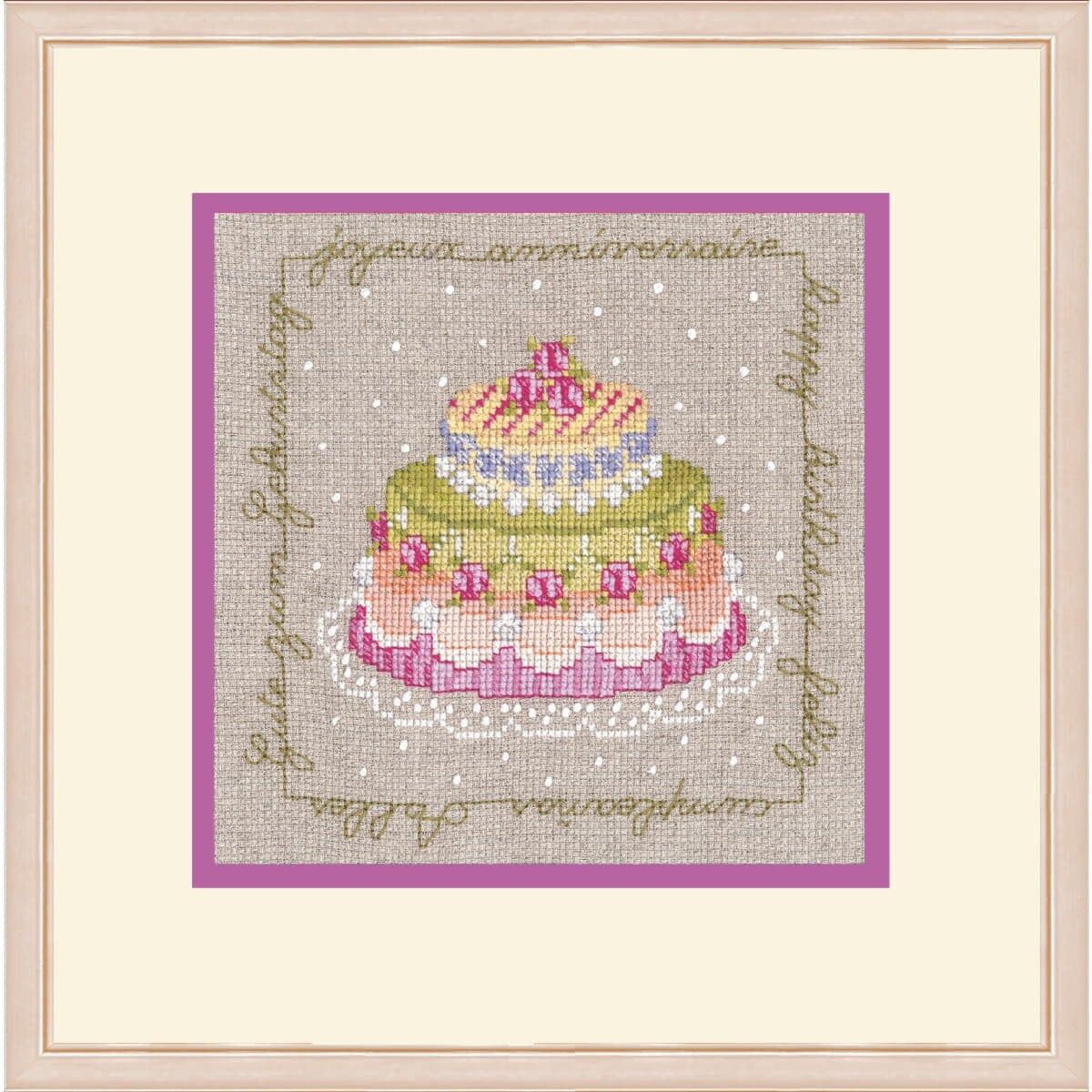Birthday Cake by Le Bonheur des Dames Counted cross stitch kit