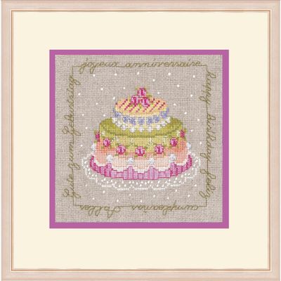 Birthday Cake by Le Bonheur des Dames Counted cross stitch kit