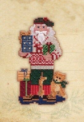 Christmas Giving by Mill Hill Santa Ornament Kits - Christmas Day Santas Nice Santa&#39;s Holiday 2021