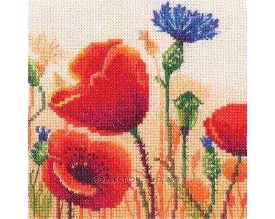 Summer poppyhead by RTO. Сounted Cross Stitch Kit 2024