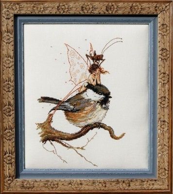 Fee a la Mesange (The Tit&#39;s Fairy) by Nimuë Designer Annaïck Chauvel Fairy counted cross stitch kit or printed pattern