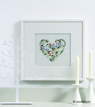 Spring Heart (Frühlingsherz) by Acufactum Spring &amp; Summer Collection Counted cross-stitch kit
