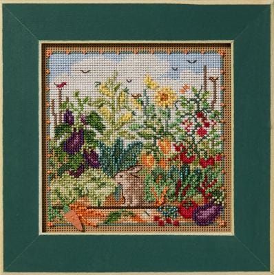 Bunny Garden by Mill Hill 2025 Spring Series Buttons and Beads Beautiful Spring beaded cross stitch embroidery design