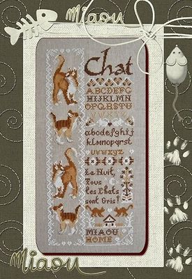 Miaou Home (Meow Home) by Isabelle Haccourt Vautier Printed cross stich pattern