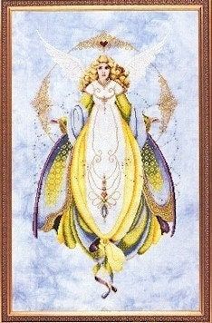 Angel Of Healing by Lavender &amp; Lace. Designer Marilyn Leavitt-Imblum Angel Collection Cross Stitch Pattern LL57