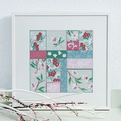 Apple Blossoms (Bild Apfelblüten) by Acufactum Spring &amp; Summer Collection Counted cross-stitch kit