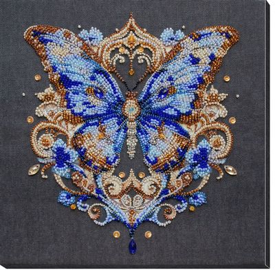 Luxurious sapphire by Abris Art Deco Scenes Collection. Bead Embroidery Kit
