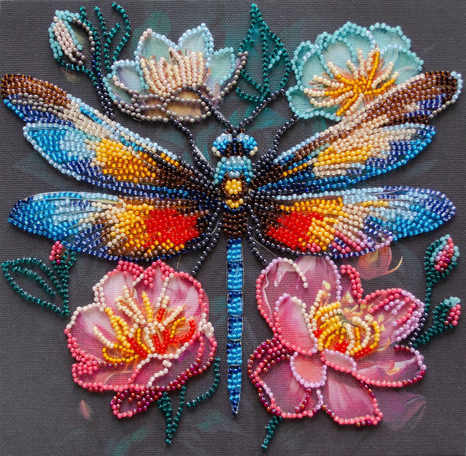 Flickering wings by Abris Art. Deco Scenes Collection. Mid-sized bead embroidery kit