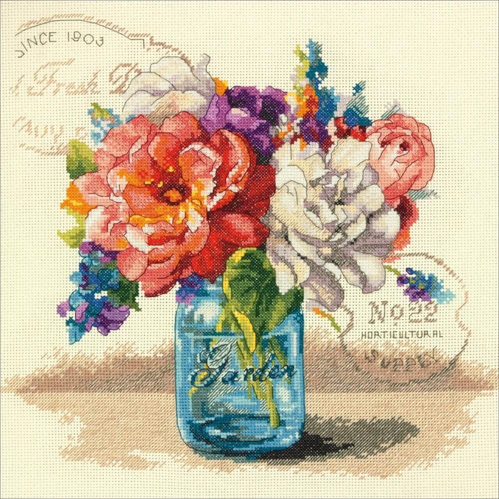 Garden Bouquet by Dimensions 2022 Floral Counted Cross Stitch Kit