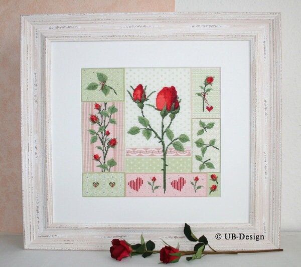 Rosenfeuerwerk (Rose fireworks) by UB-Design (Germany) Counted cross-stitch pattern