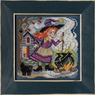 Witch&#39;s Brew by Mill Hill. Autumn Series Buttons and Beads Kit 2021 Halloween beaded cross stitch embroidery kit