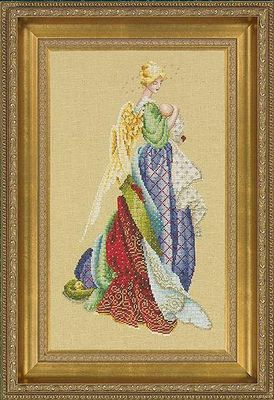In The Arms Of An Angel by Lavender &amp; Lace. Designer Marilyn Leavitt-Imblum  Angel Collection Cross Stitch Pattern 1998