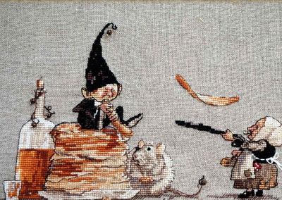 Pancakes! (Des Crepes!) by Nimuë Designer Annaïck Chauvel Fairytale counted cross stitch kit or pattern