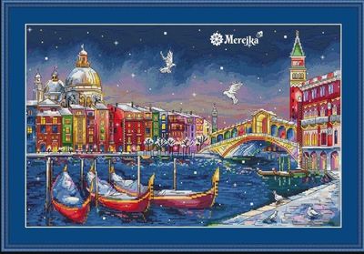 Holiday Venice by Merejka К-29 counted cross stitch kit. Beautiful Venice city view